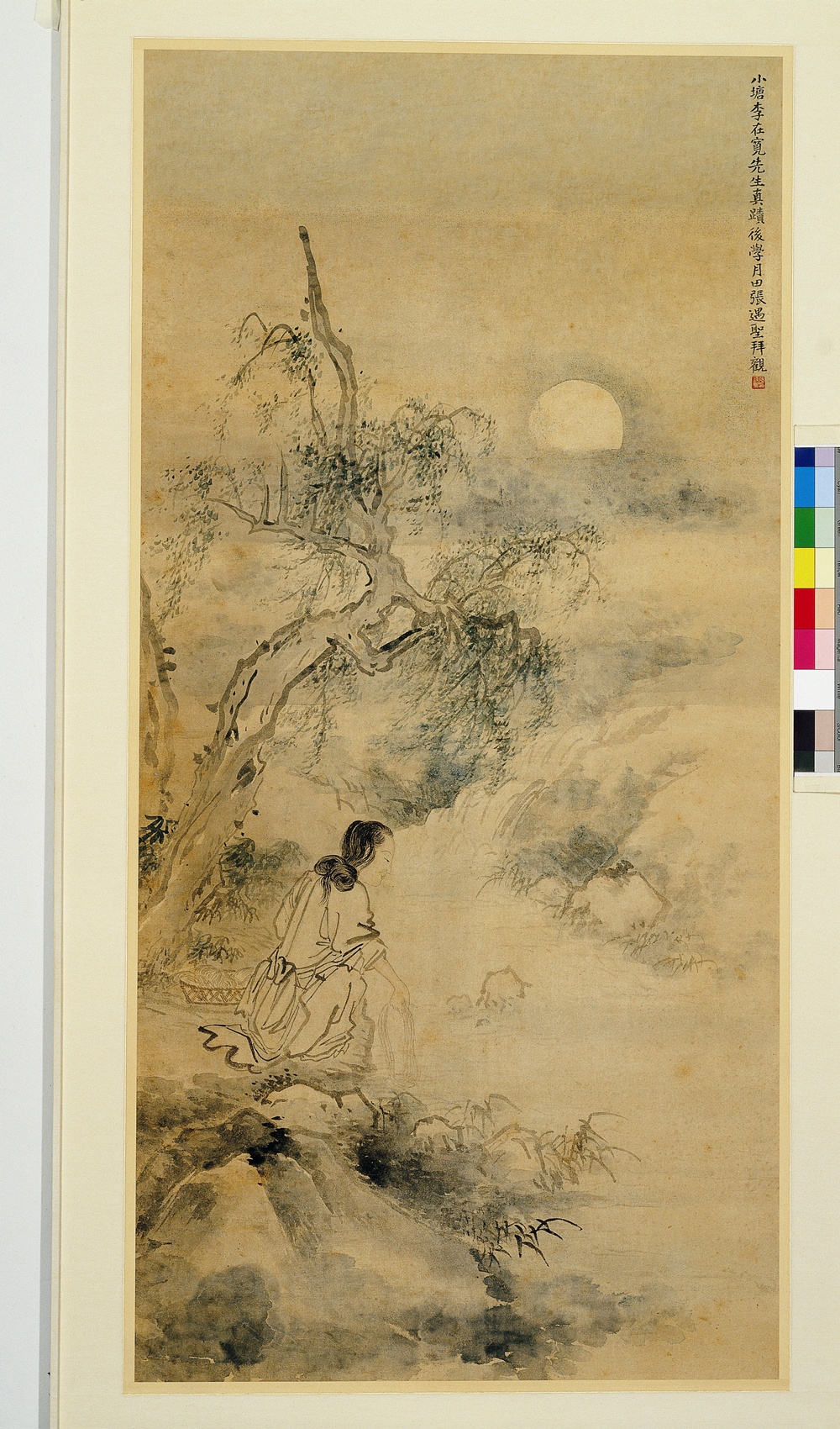 Wolyeotakgeumdo (Painting of Woman Washing Silk in a Brook in the Moonlight) 첨부 이미지